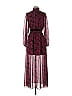 LDT 100% Polyester Paisley Burgundy Red Brooke Maxi Dress Size 0 - photo 1