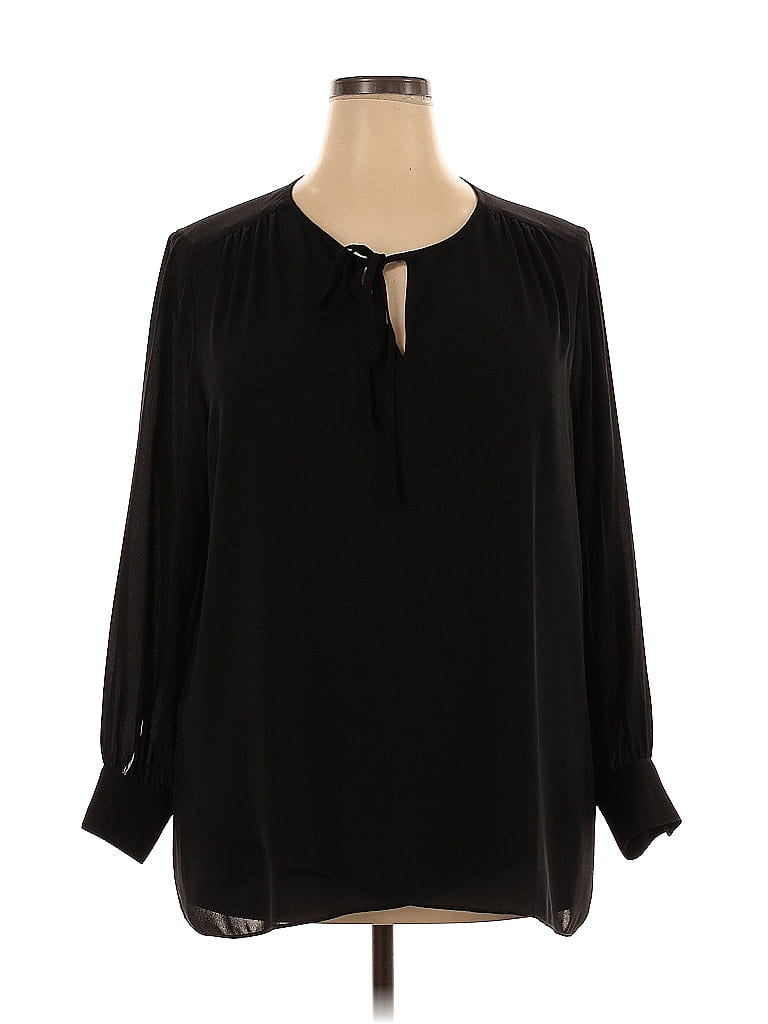 Karen Kane 100% Polyester Black Long Sleeve Blouse Size 2X - photo 1