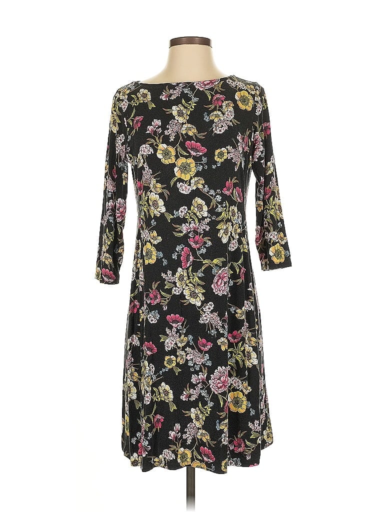 Pre-owned Jjill Casual Dress In Black