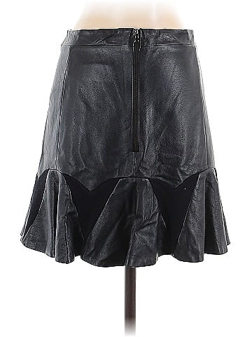 LaPina by David Helwani Faux Leather Skirt (view 2)