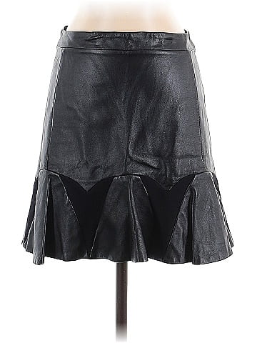 LaPina by David Helwani Faux Leather Skirt (view 1)