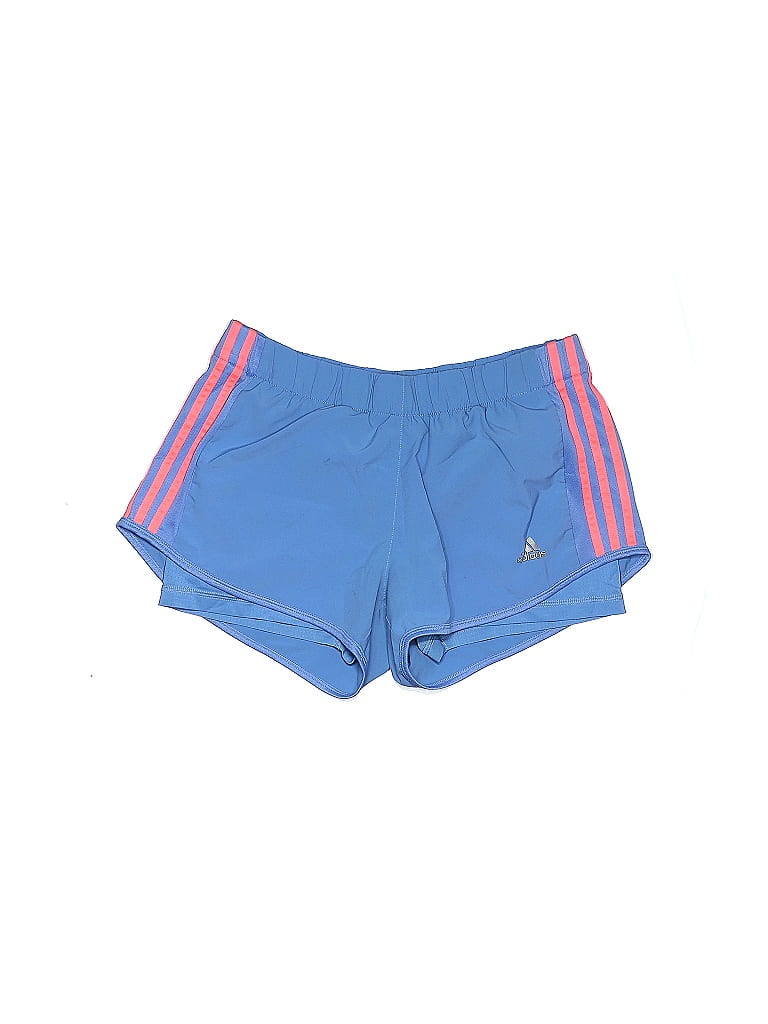 Adidas 100% Polyester Color Block Blue Athletic Shorts Size M - photo 1