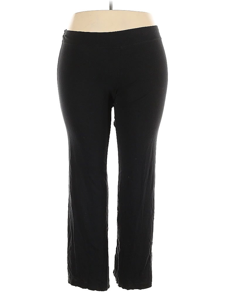 Aimée Solid Black Active Pants Size M - photo 1