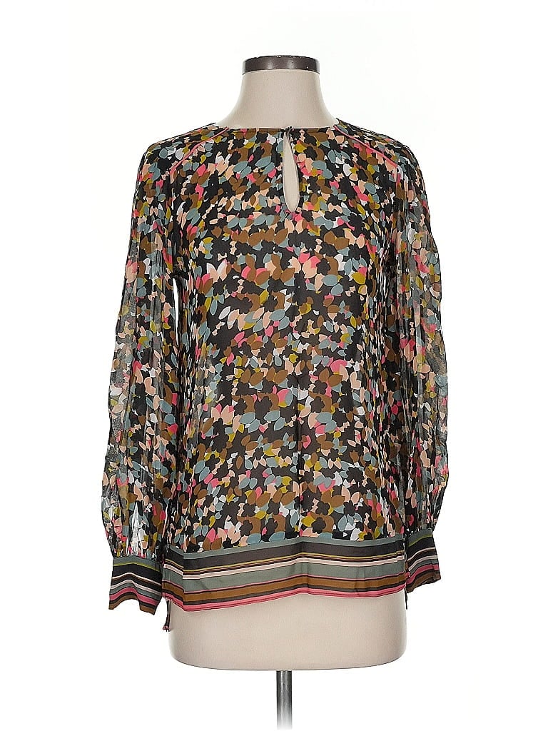 Pre-owned Reiss Long Sleeve Blouse In Brown