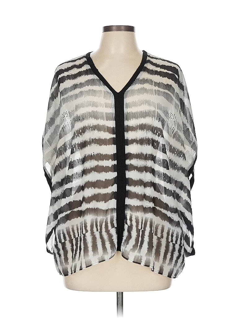 Pre-owned Assorted Brands 3/4 Sleeve Blouse In Black