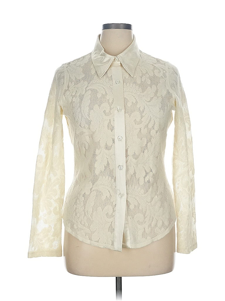 Karen Kane Ivory Long Sleeve Blouse Size XL - photo 1