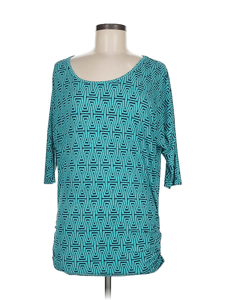 Pre-owned 41hawthorn 3/4 Sleeve T-shirt In Blue