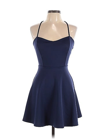 Charlotte Russe Solid Blue Cocktail Dress Size M 48 off ThredUp