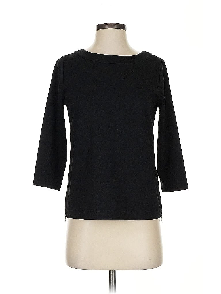 Pre-owned Ann Taylor 3/4 Sleeve T-shirt In Black