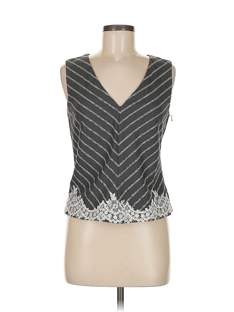Pre-owned Escada Sleeveless Blouse In Gray