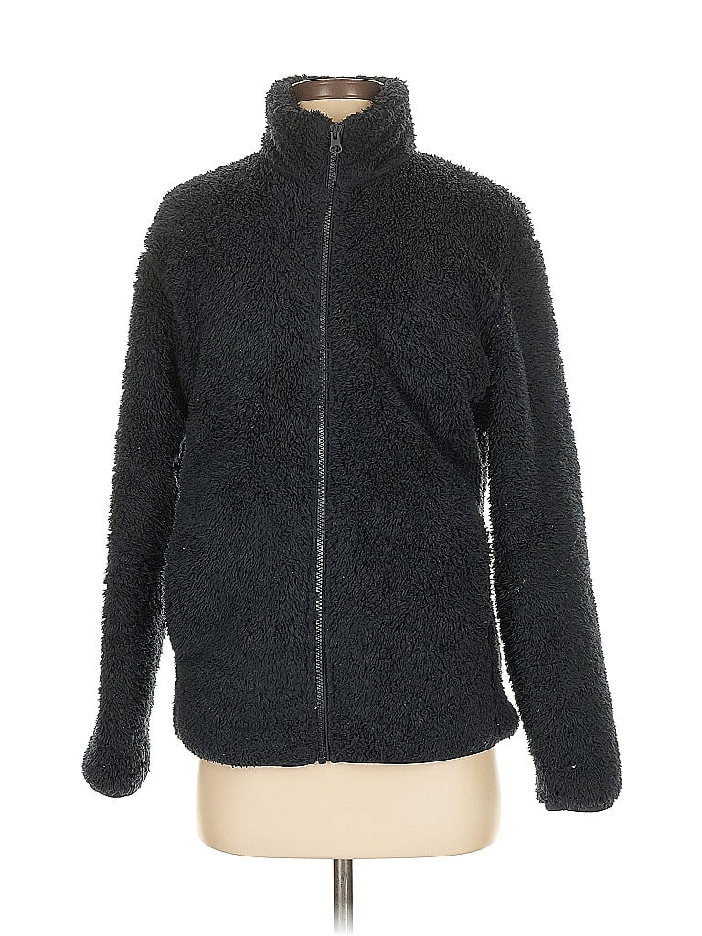 Pre-owned Uniqlo Fleece Jacket In Blue