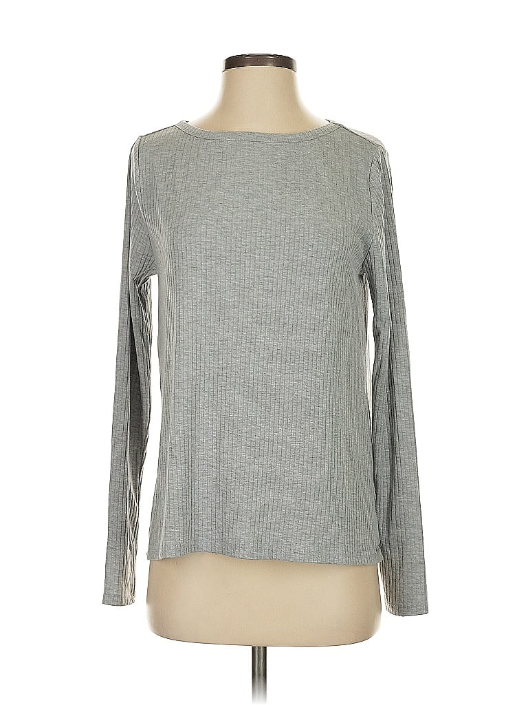 Pre-owned Avec Les Filles Long Sleeve T-shirt In Gray