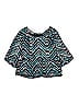 Mudd 100% Polyester Teal Long Sleeve Blouse Size 7 - 8 - photo 1