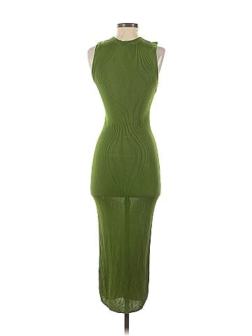 Atlein Collective Green Knit Midi Dress (view 2)