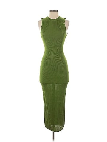 Atlein Collective Green Knit Midi Dress (view 1)