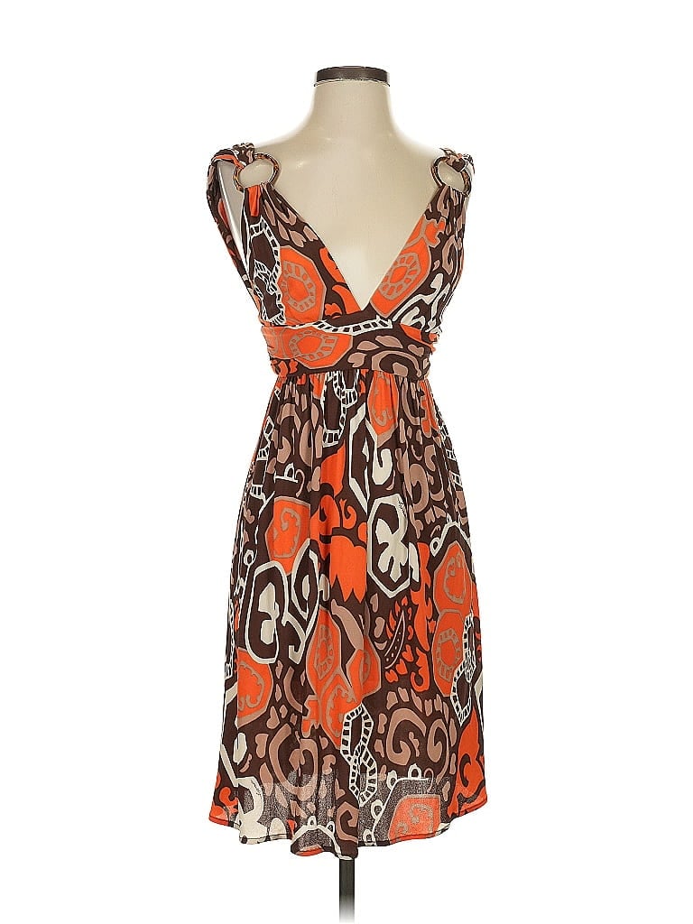 Pre-owned An Original Milly Of New York Cocktail Dress In Orange