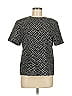 Le Suit 100% Polyester Polka Dots Black Short Sleeve Top Size 8 - photo 1