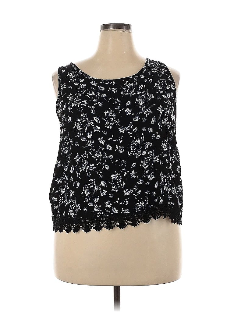 Ambiance 100% Rayon Black Sleeveless Blouse Size 2X - photo 1
