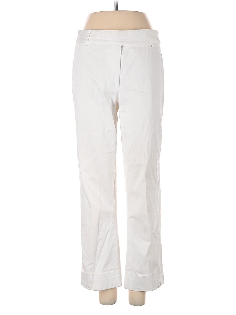 Gallery Couture Solid White Casual Pants Size 6 - photo 1