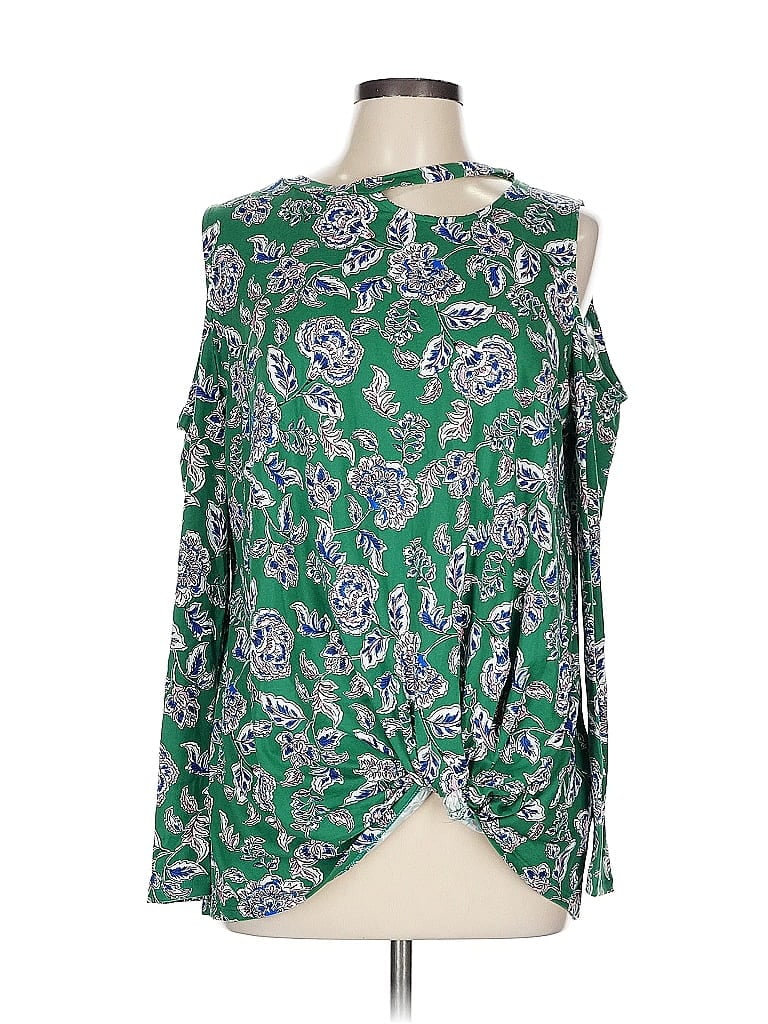 Click to view more detailed imagery on our partner's website Pre-owned White Birch Long Sleeve Blouse In Green