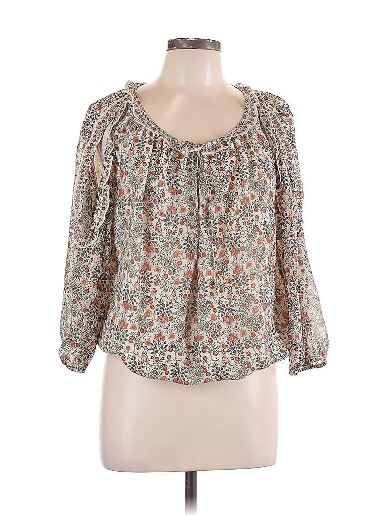 Pre-owned Max Studio 3/4 Sleeve Blouse In White