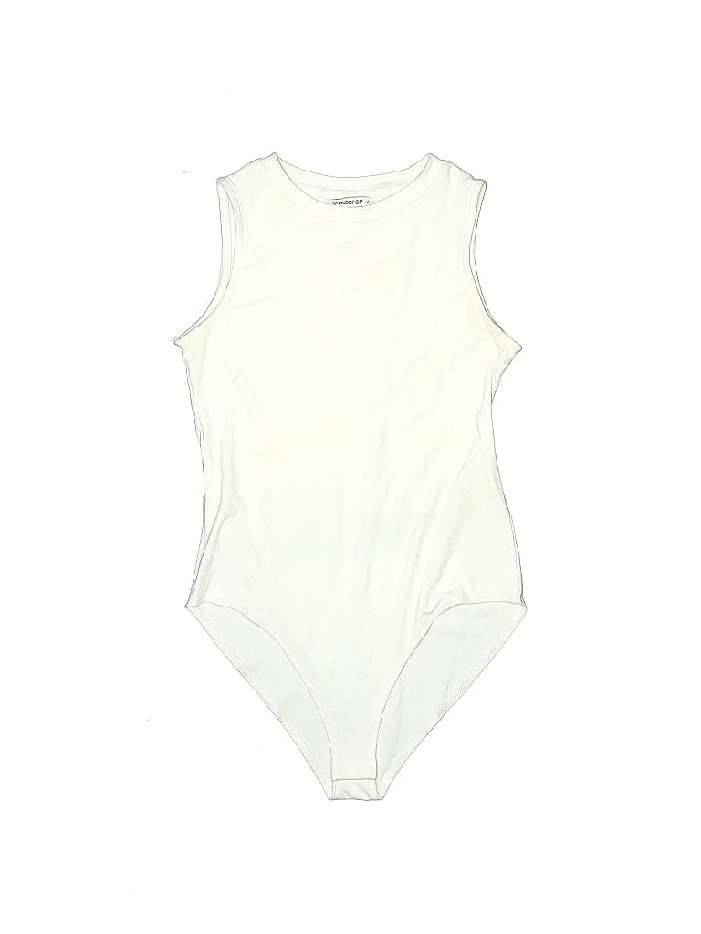 Pre-owned Mangopop Collection Bodysuit In White