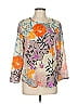 Les Copains 100% Silk Orange 3/4 Sleeve Silk Top Size EU (FR) 44 / US 12 - photo 1