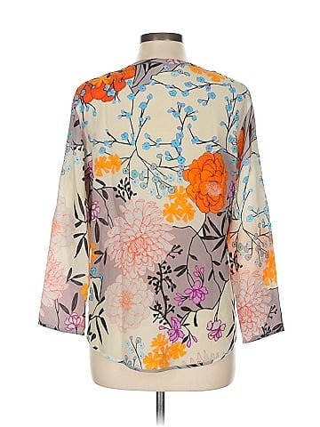 Les Copains 3/4 Sleeve Silk Top (view 2)