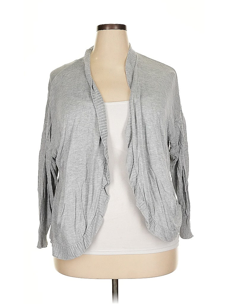 Rayon Cardigan Worthington 100% Rayon Gray Cardigan Size 2X - 38% off | ThredUp