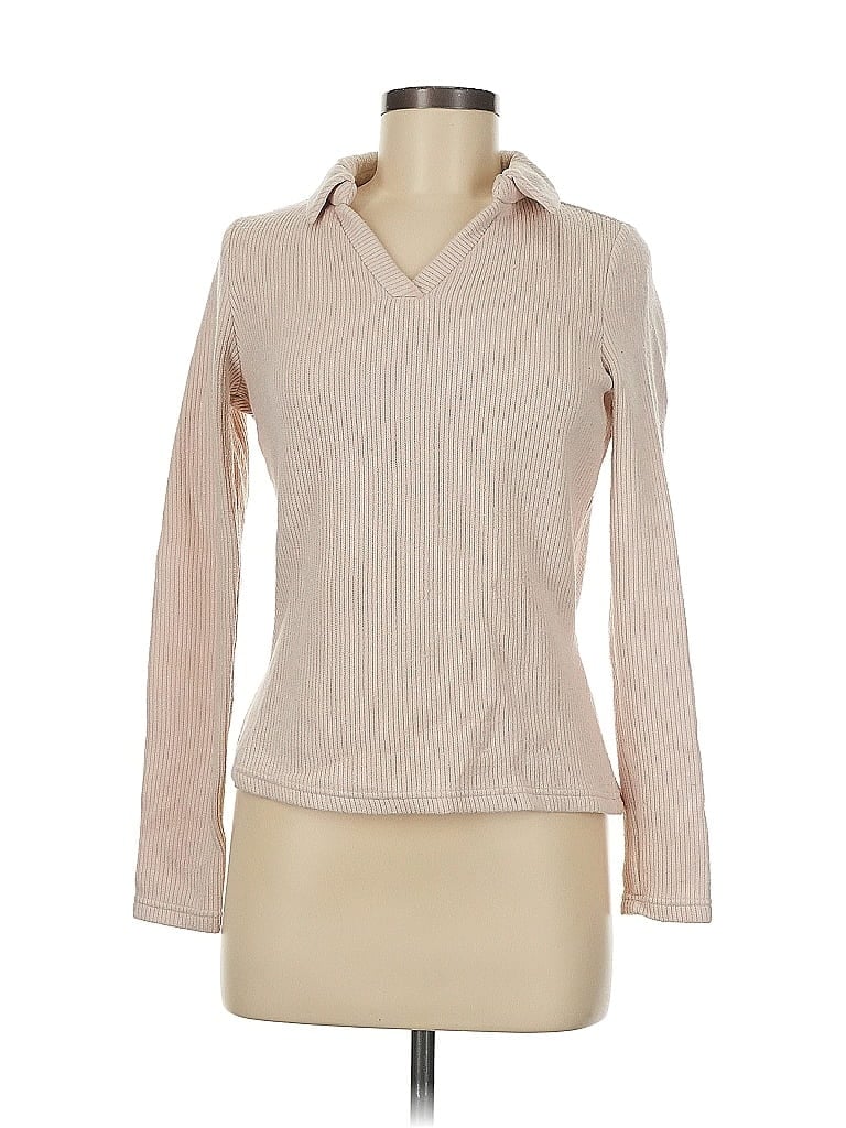 Pre-owned Walter Baker Long Sleeve Polo Shirt In Brown