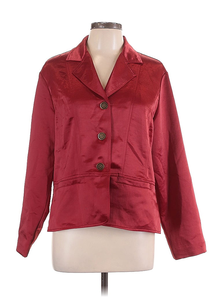 Chico's 100% Polyester Red Jacket Size L - 75% off | ThredUp
