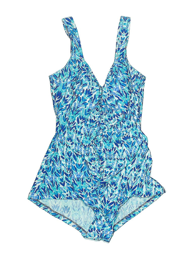 Azul by Maxine of Hollywood Leaf One Piece Size 8 main image 1