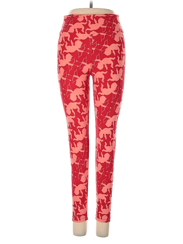 Pre-owned Lularoe Leggings In Red