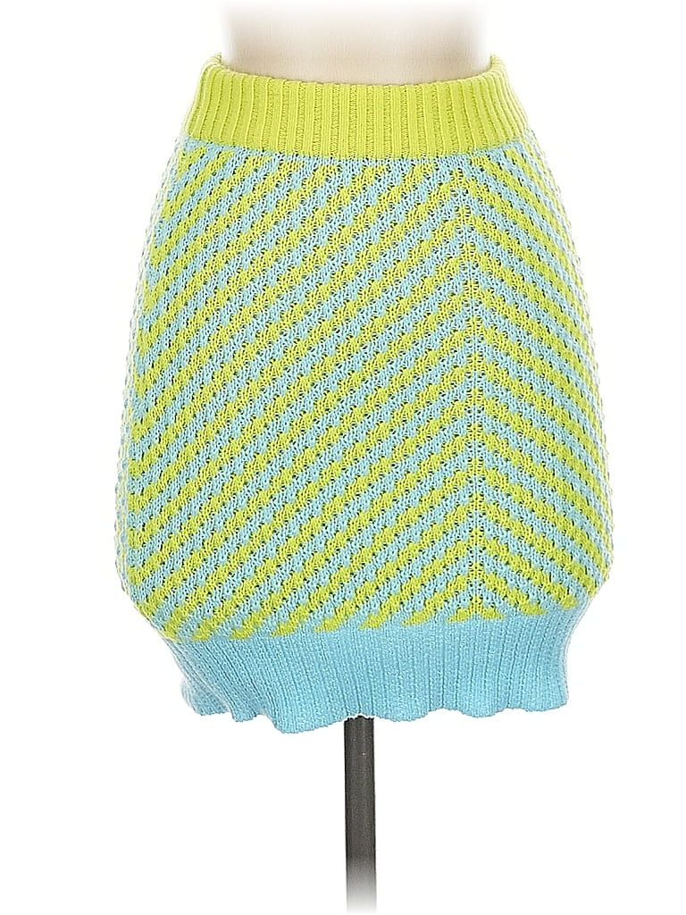 For Love & Lemons 100% Polyester Argyle Green Casual Skirt Size S - photo 1