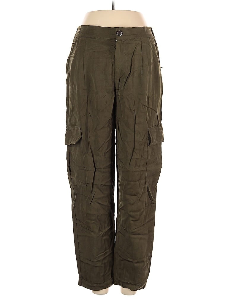 Pre-owned Mng Cargo Pants In Green