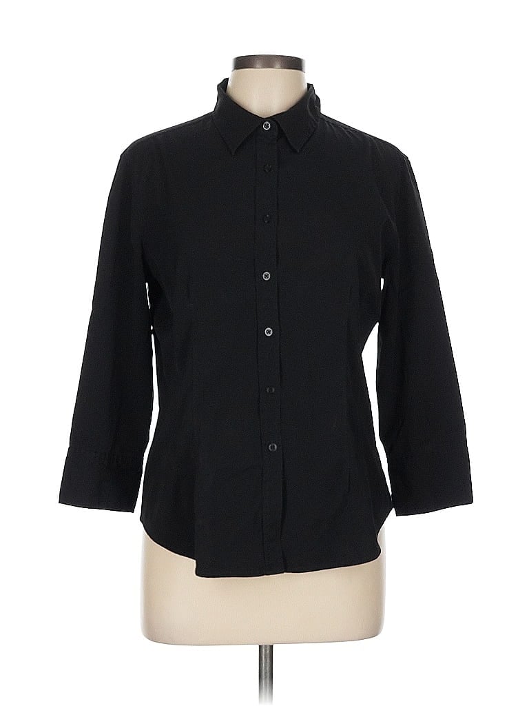 Pre-owned Express 3/4 Sleeve Blouse In Black