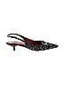 Saks Fifth Avenue Paisley Black Heels Size 7 1/2 - photo 1