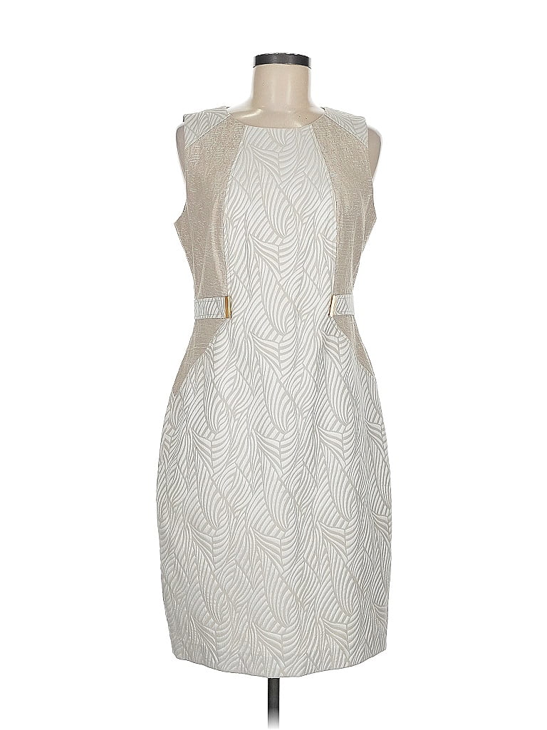 Pre-owned Dana Buchman Cocktail Dress In White
