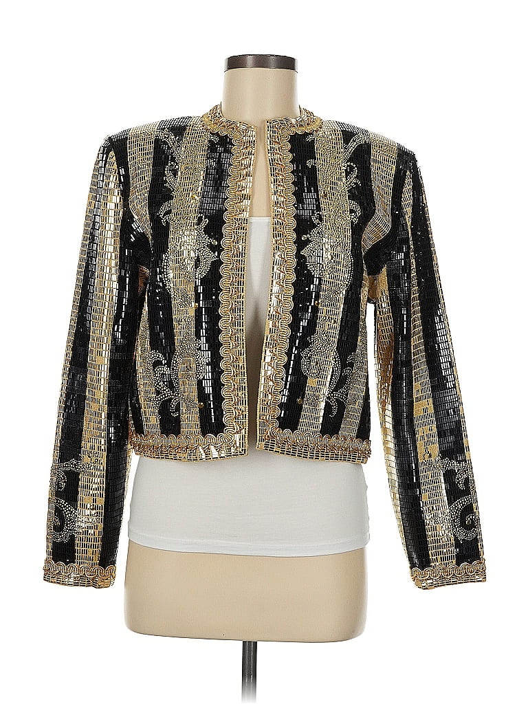 St. John Metallic Gold Jacket Size M - 85% off | ThredUp