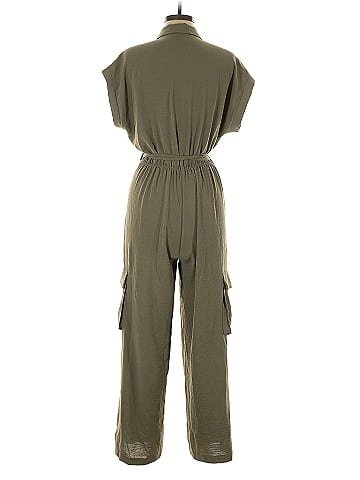 Monteau Solid Green Jumpsuit Size L 37 off ThredUp