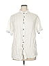 Heritage 100% Linen White Short Sleeve Button-Down Shirt Size XL - photo 1