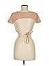 Beginning Boutique Tan Short Sleeve Top Size 6 - photo 2