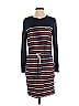 Barbour Stripes Black Blue Casual Dress Size 4 - photo 1