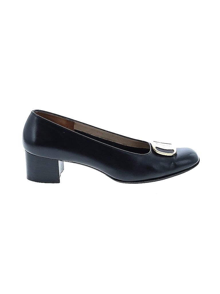 Salvatore Ferragamo 100% Leather Black Heels Size 7 1/2 - photo 1
