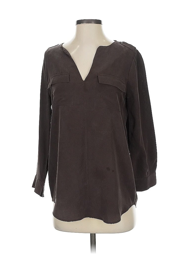 Pre-owned Joie 3/4 Sleeve Blouse In Brown