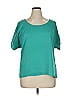 Studio Y 100% Polyester Teal Short Sleeve Top Size XL - photo 1