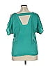 Studio Y 100% Polyester Teal Short Sleeve Top Size XL - photo 2