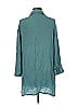Elan 100% Rayon Teal 3/4 Sleeve Button-Down Shirt Size M - photo 2