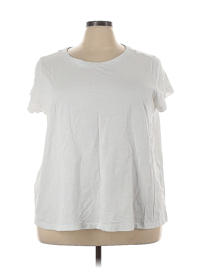 Ellos 100% Cotton White Short Sleeve T-Shirt Size 26 - photo 1