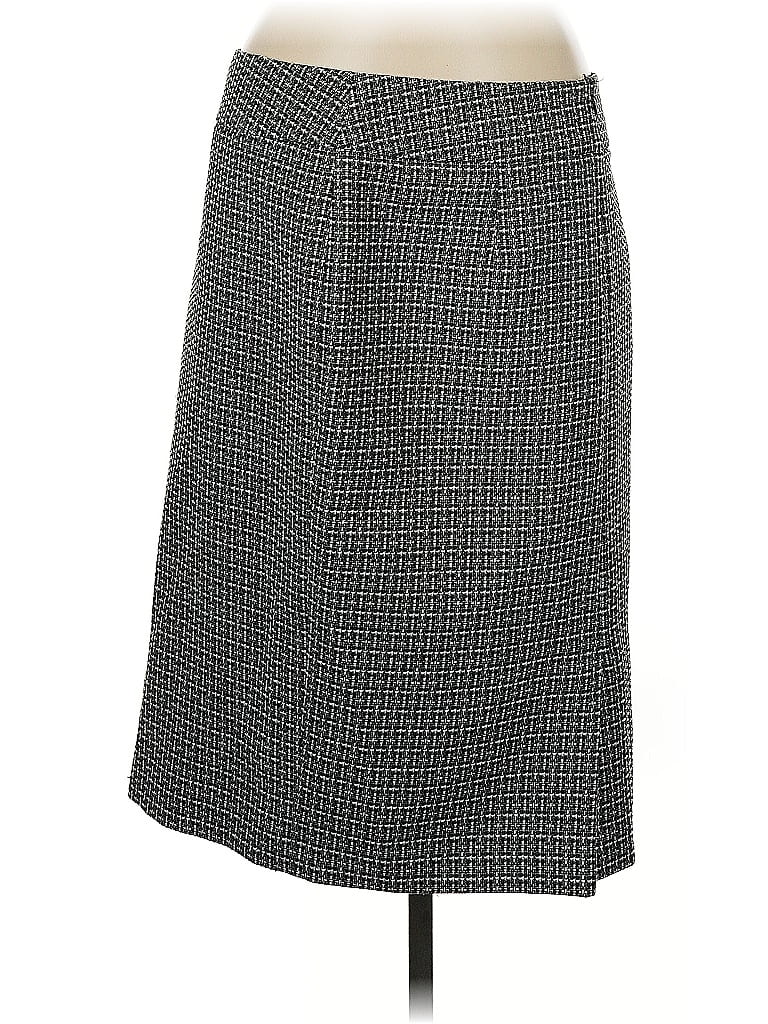 Pre-owned Black Label By Evan Picone Formal Skirt In Gray